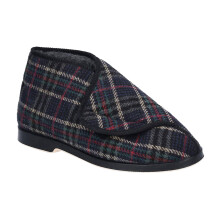 (8 UK, Check) GBS William Great British Touch Fastening Bootee / Mens Slippers / Mens Bootee