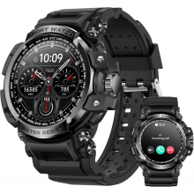 Reloj inteligente deportivo LC16 de 1,32 pulgadas con certificación IP68 de resistencia al agua para exteriores, compatible con llamad