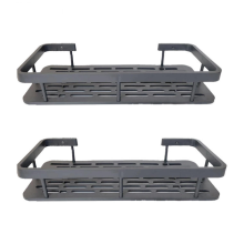 estantes de aluminio para baño, ducha, organizador de pared sin taladro, estante de almacenamiento rectangular