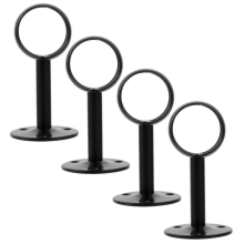 Soporte para barra de cortina de techo, resistente, elegante, exterior, 3.5 x 1.8 x 1.8 pulgadas, resistente a la corrosión, 4 piezas.