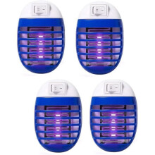 UV-Mückenvernichter-Lampen-Set (4 Stück), 1 W, sicher für Kinder und Haustiere, Schädlingsbekämpfungsgerät für den Innenbereich