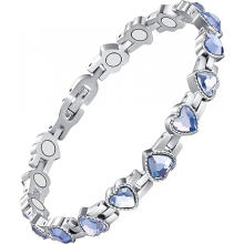 Pulsera magnética terapéutica de drenaje linfático para mujeres, alivio de la artritis y las articulaciones, acero de titanio, pulsera