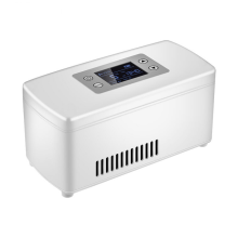 Caja refrigerada para insulina, refrigerador para medicamentos con pantalla LCD, estuche para pastillas, doble compartimento para tran