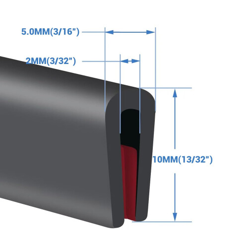 Rubber Edge Trim, Self-Adhesive Flexible Edge Guard, U Shaped Edge 1