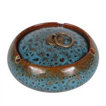 2026 Új Hamutartó fedéllel, cigaretta kerámia hamutartó, kültéri, fedéllel, szélálló hamutartó beltéri - JA