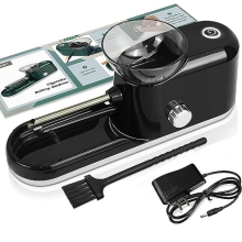 (Fekete) Frissítse az elektromos cigaretta sodrógépet 110~240V-os elektromos, automata cigaretta dohány sodró készítő esz