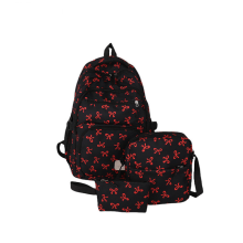 db-os főiskolai hátizsák, nagy kapacitású, hétköznapi hátizsák, diák iskolatáska, masnikkal díszített hátizsák szett, pir