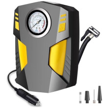 Inflador de neumáticos portátil para coche, compresor de aire eléctrico de 12 V con manómetro, bomba de aire rápida