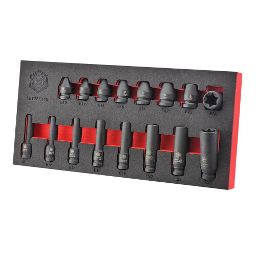 Britool 16Pc 1/2" Impact E-Torx Socket Set