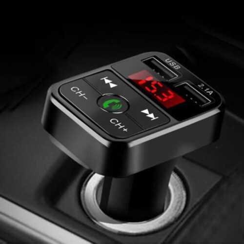 Πομπός Bluetooth FM - Προσαρμογέας Ραδιοφώνου - Φορτιστής USB - MP3 Player - Hands-free - Μαύρ 1