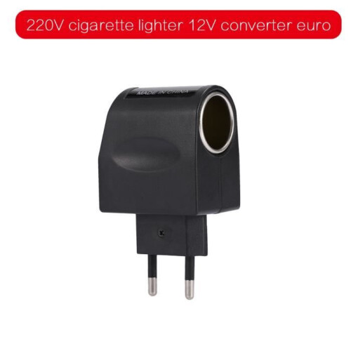 Τροφοδοτικό 90-240V AC σε 12V DC 500mA — Μετατροπέας αναπτήρα τσιγάρου EU Plug, μαύρο 1