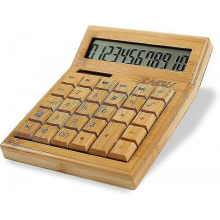 Calculator de birou funcțional, calculatoare solare din bambus cu afișaj mare cu 12 cifre
