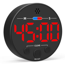Temporizator digital vizual cu afișaj LED - Ideal pentru bucătărie, Roșu