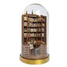 Biblioteca Bay, raft de cărți gotic în miniatură, raft de cărți despre anxietate, biblioteci în miniatură lucrate manual, decorațiuni c