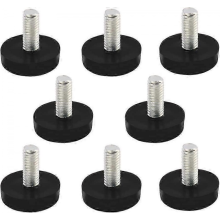 Pachet de 8 picioare reglabile pentru mobilă, picioare de nivelare, glisoare de masă, M6 x 15 mm cadou