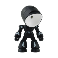 (negru) Lampă de masă cu LED-uri noi, mini lumină de noapte în formă de robot drăguț, cadou DIY Kawaii, desene animate, 2023