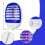 Πακέτο 4 ηλεκτρικών μυγοπαγίδων LED UV, παγίδες εσωτερικού χώρου για κουνούπ 4