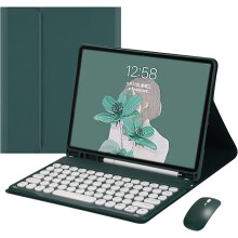 Cadeau met een veelkleurig toetsenbord voor vrouwen, slank en lichtgewicht ontwerp, oplaadbaar Bluetooth-toetsenbordhoes met penhouder voor iPad 7e