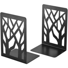 Humaniseret design af bogstøtter, premium metalbogstøtter med L-formet kreativt hult design, moderne dekorative bogstøtter med skridsikre