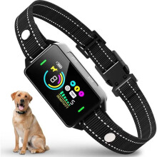 Coleira antiladridos IP67 2024 com sensibilidade ajustável, vibração e choques, resistente à água, para cães