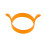 (Orange) Silicone Egg Fried Ring Binaural Fried Egg Mould Kitchen Breakfast Fried Egg Tool 1
