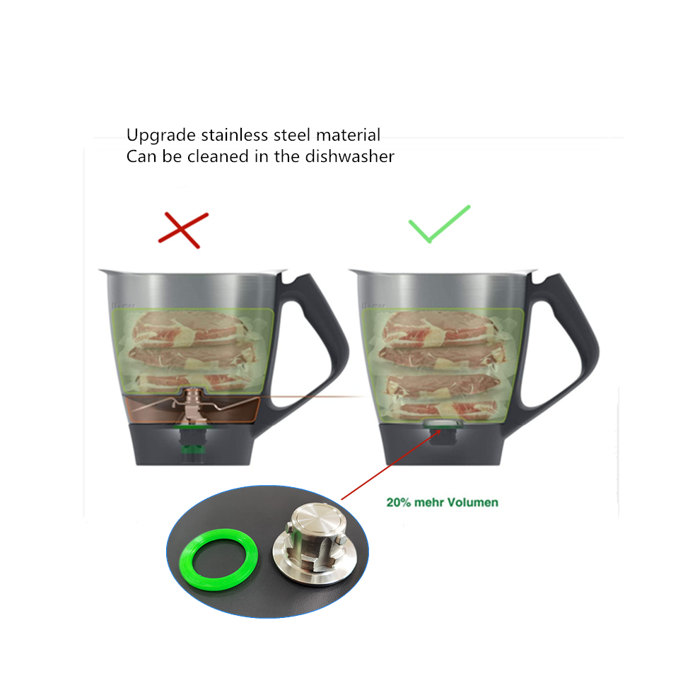 Rotating Blade Replacement Mixer Cutter Head Cover Jar Base Cap For Thermomix Model TM5 Blender