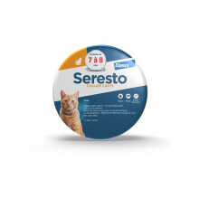 Collare antipulci e zecche Seresto per gatti: protezione da 7 a 8 mesi.