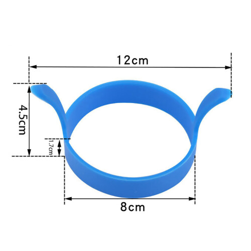 (Orange) Silicone Egg Fried Ring Binaural Fried Egg Mould Kitchen Breakfast Fried Egg Tool 2