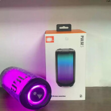 Nowy głośnik Bluetooth PULSE5 z subwooferem Rhythm Pulse 5 piątej generacji, pełnoekranowy, kolorowe światła (czarny)