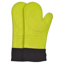 Silicone Oven Gloves, Heat Resistant Oven Mitts 446 F, Washable Oven Gloves Extra Long with Cotton Lining for Cooking, Baking, Steaming, Microwave (g