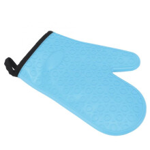 Blue Silicone Oven Mitt Heat Resistant Waterproof Kitchen Glove