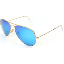 Slnečné okuliare Aviator so zlatým rámom, hnedomodrými zrkadlovými šošovkami, kategória 3, UV ochrana