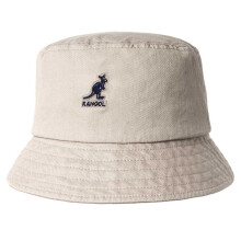 (S, Beige) Kangol Unisex Adult Washed Cotton Casual Bucket Hat