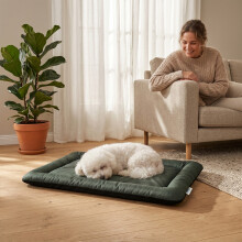 PawHut Waterproof Dog Bed Foldable Washable with Anti-Slip Bottom, Green