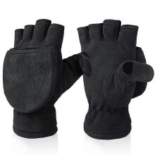 Gants d'hiver 3M Thinsulate, mitaines thermiques convertibles sans doigts, coupe-vent et isolantes en polaire, chaudes pour h