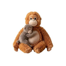 Knuffel van Punch Monkey, pluche babyaapje en orang-oetan, beschermende knuffel van Punch Orang-oetan, schattige aap die een