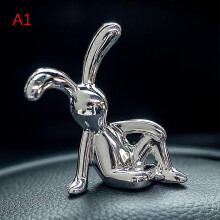 Ornamenti per interni auto a forma di animali dei cartoni animati, decorazioni morbide, bambola da tavolo, coniglio sedut