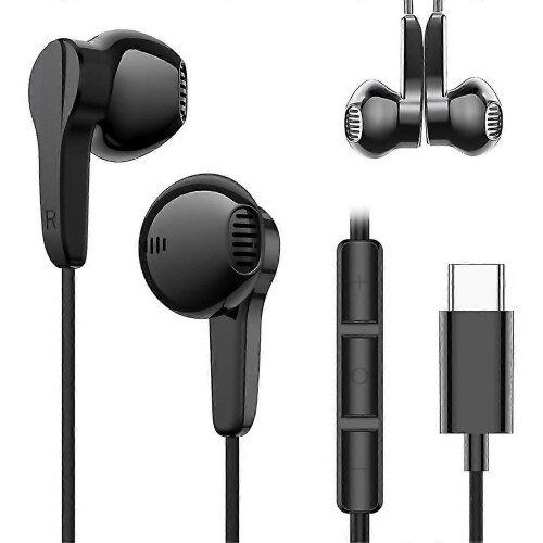 Compatible With Usb C Headphones Magnetic Wired Earbuds With Microphone