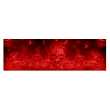 (M) Durable Red Rear Window Flaming Skull Cool Sticker for SUV, Jeep & Pickup