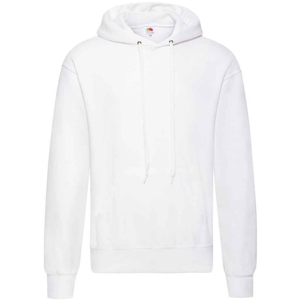 Fruit Of The Loom (Xxl, White) Mens Classic Heather Hooded Sweatshirt