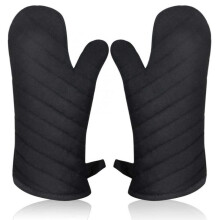 Ayada Heat Resistant Kitchen Oven Glove, Oven Pot Holder Oven Mitts Oven Gloves Thick and Long Kitchen Insulating Pot Holder Oven Mitts for BBQ
