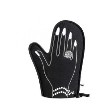 Microwave Oven Gloves Heat Insulation Thickening Anti-scald Household Baking Oven Kitchen Gloves (1pcs, Black)