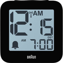 Braun 60077 Zwarte wekker met groot scherm