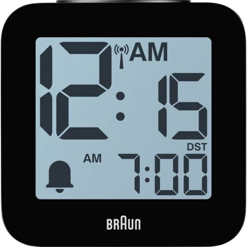 Braun Braun 60077 Wecker schwarz mit großem Bildschirm