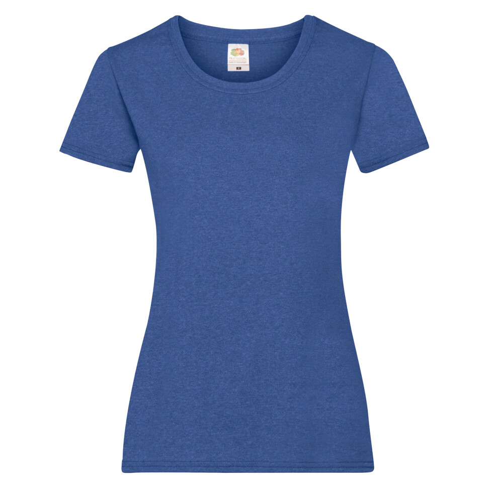Fruit Of The Loom (2Xl, Retro Heather Royal) Ladies/Womens Lady-Fit Valueweight Short Sleeve T-Shirt (Pack Of 5)