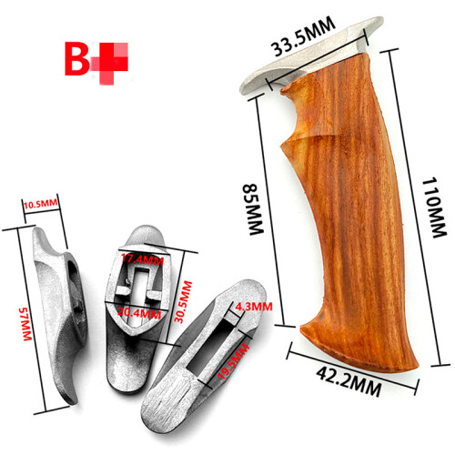 (B) DIY Knife Handle Material: Wooden Grip with Metal Fixed Head for Custom Projects 2