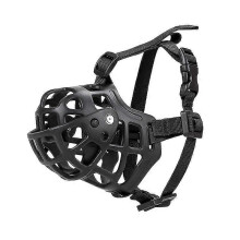 Muselière en cuir pour chien, idéale pour les Boxers, les Bouledogues anglais et américains. Sécurisée, anti-aboiements, anti