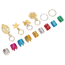 Perles en alliage pour tresses dreadlocks, anneaux de manchette, pendentifs pour cheveux