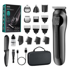 6-in-1 Multifunktions-Friseurgerät mit Digitalanzeige, leistungsstarkem elektrischem Haarschneider, Rasierer, Nasenhaartrimme