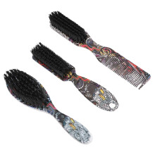 3-teiliges Bartbürsten-Set für Herren, 2-in-1-Bartkamm mit Ölkopf, tragbarer Haarstyling-Werkzeug